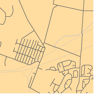 Zip code 08821 close-up map