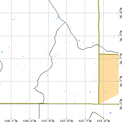 Zip code 87037 close-up map