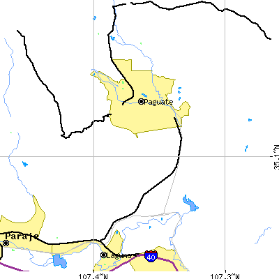 Zip code 87040 close-up map
