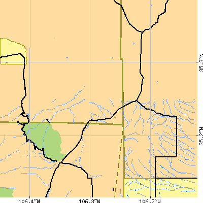 Zip code 87047 close-up map