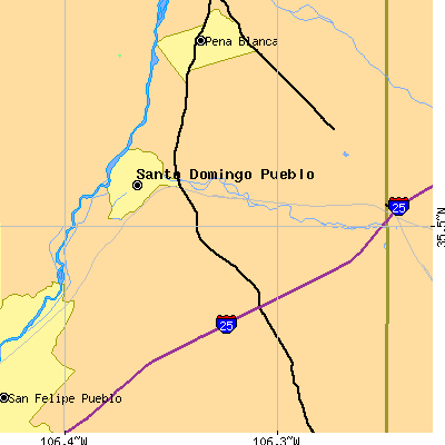 Zip code 87052 close-up map