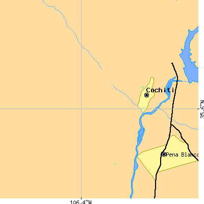 Zip code 87072 close-up map