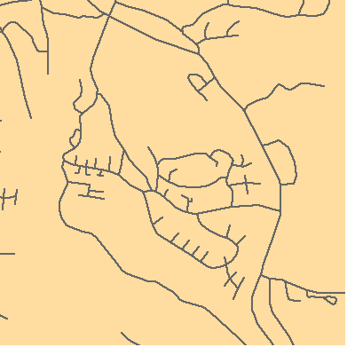 Zip code 87083 close-up map
