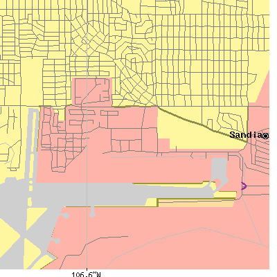 Zip code 87118 close-up map