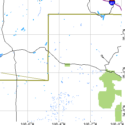 Zip code 87321 close-up map