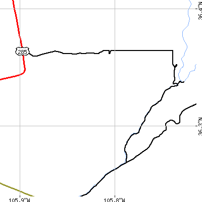 Zip code 87517 close-up map