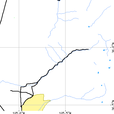 Zip code 87525 close-up map