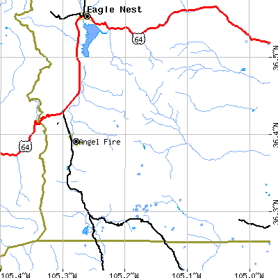 Zip code 87710 close-up map