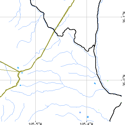 Zip code 87715 close-up map
