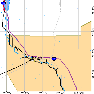 Zip code 87941 close-up map