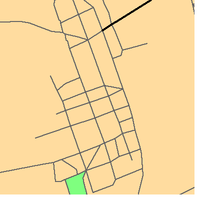 Zip code 88027 close-up map