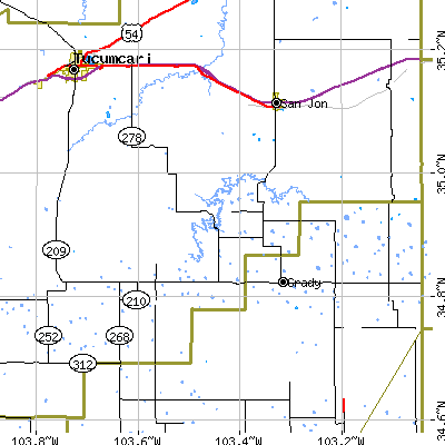 Zip code 88120 close-up map