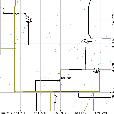 Zip code 88121 close-up map