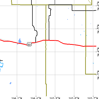 Zip code 88134 close-up map