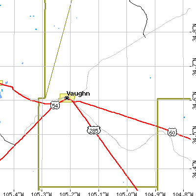 Zip code 88353 close-up map