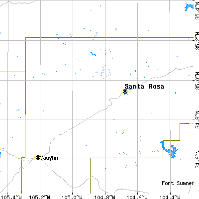Zip code 88435 close-up map