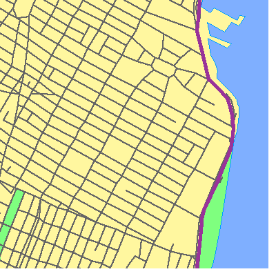 Zip code 10009 close-up map