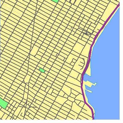 Zip code 10010 close-up map