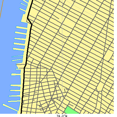 Zip code 10011 close-up map