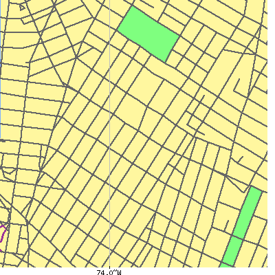 Zip code 10012 close-up map