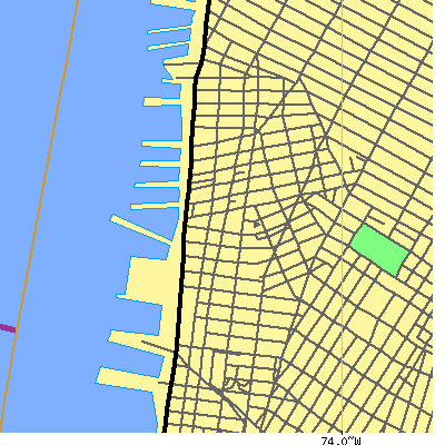 Zip code 10014 close-up map