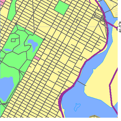 Zip code 10029 close-up map