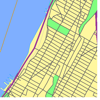 Zip code 10031 close-up map