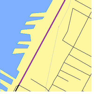 Zip code 10069 close-up map