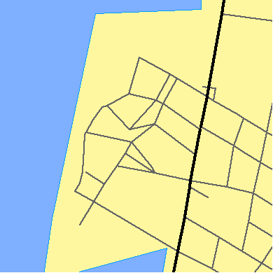 Zip code 10282 close-up map
