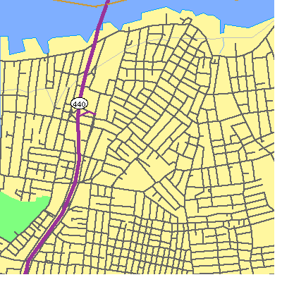 Zip code 10302 close-up map