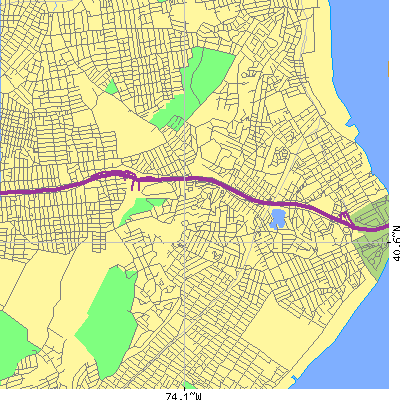 Zip code 10304 close-up map