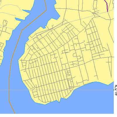 Zip code 10307 close-up map