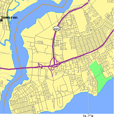 Zip code 10309 close-up map