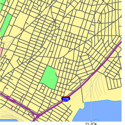 Zip code 10455 close-up map
