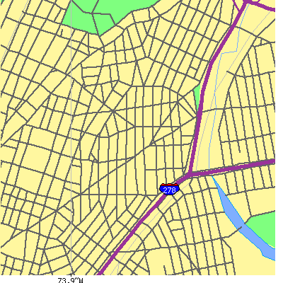 Zip code 10459 close-up map