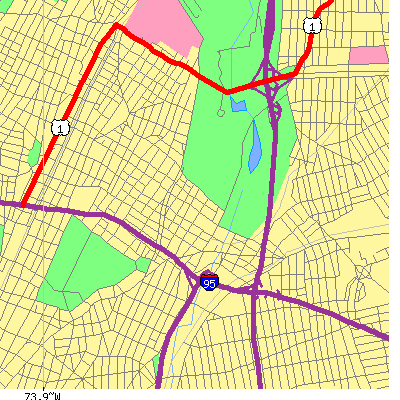 Zip code 10460 close-up map