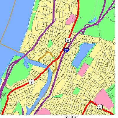 Zip code 10463 close-up map