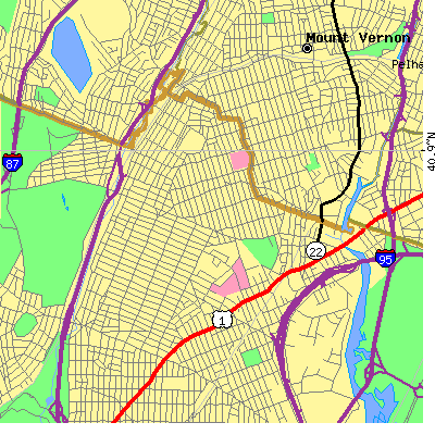 Zip code 10466 close-up map