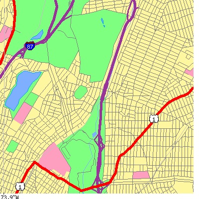 Zip code 10467 close-up map