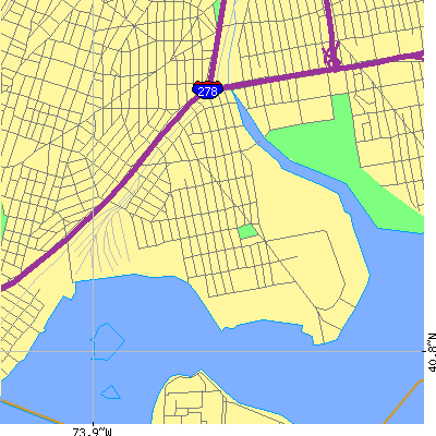 Zip code 10474 close-up map