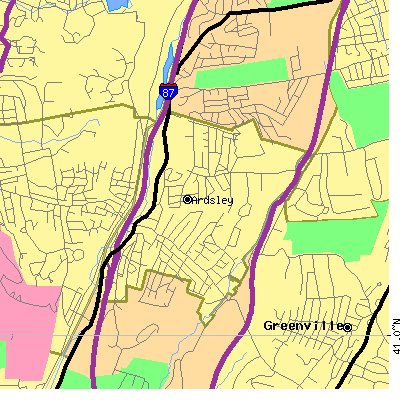 Zip code 10502 close-up map