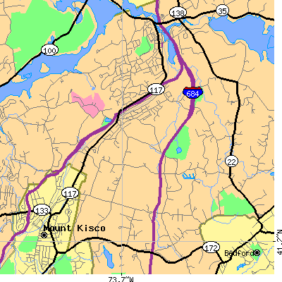 Zip code 10507 close-up map