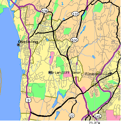 Zip code 10510 close-up map