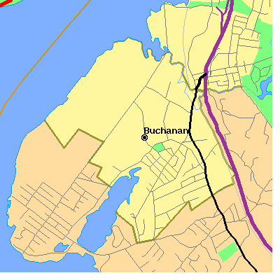 Zip code 10511 close-up map