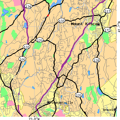 Zip code 10514 close-up map