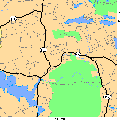 Zip code 10518 close-up map
