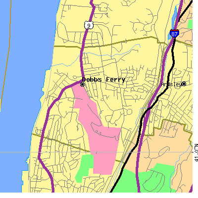 Zip code 10522 close-up map