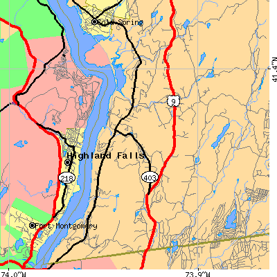 Zip code 10524 close-up map