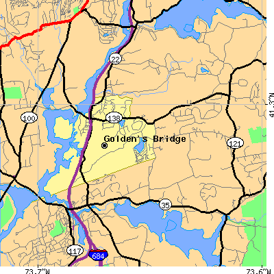 Zip code 10526 close-up map