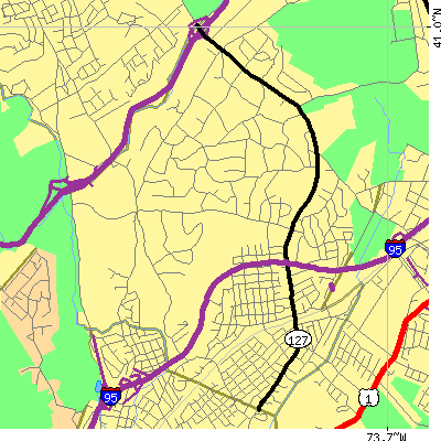 Zip code 10528 close-up map